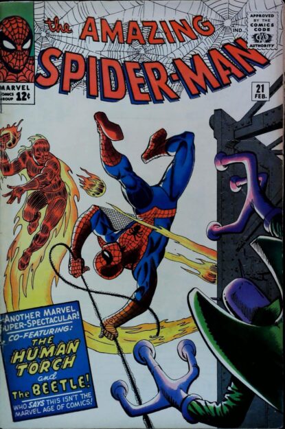Couverture de AMAZING SPIDER-MAN (1963) #21 - par Steve Ditko - lecubeacomics.com