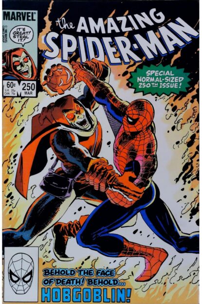 Couverture de AMAZING SPIDER-MAN (1963) #250 - par John Romita Jr. - lecubeacomics.com