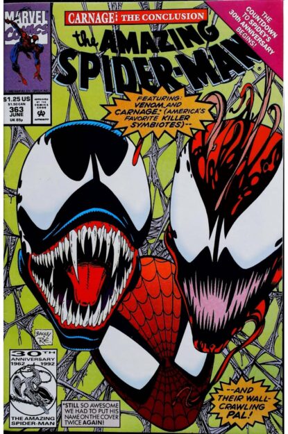 Couverture de AMAZING SPIDER-MAN (1963) #363 - par Mark Bagley - lecubeacomics.com
