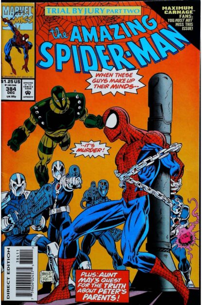 Couverture de AMAZING SPIDER-MAN (1963) #384 - par Mark Bagley - lecubeacomics.com