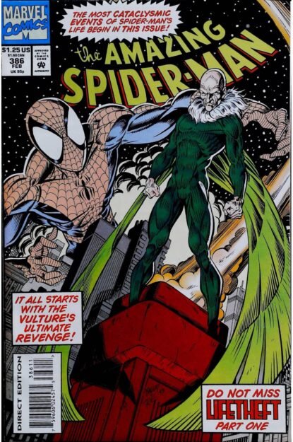 Couverture de AMAZING SPIDER-MAN (1963) #386 - par Mark Bagley - lecubeacomics.com