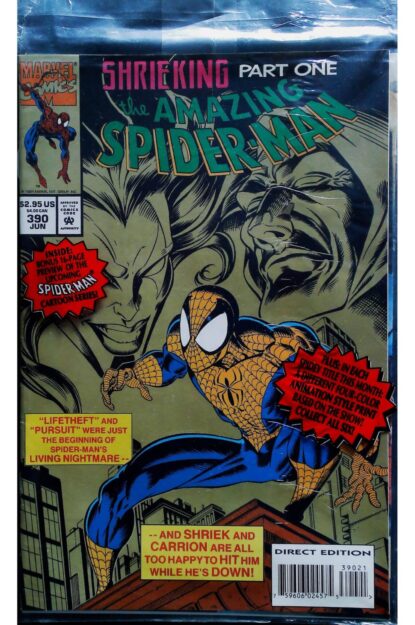 Couverture de AMAZING SPIDER-MAN (1963) #390 - par Mark Bagley - lecubeacomics.com