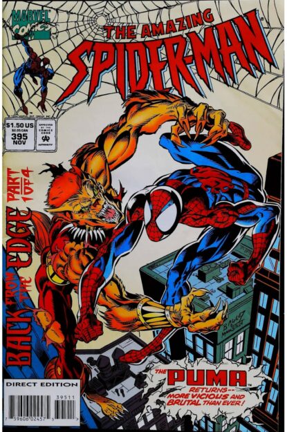 Couverture de AMAZING SPIDER-MAN (1963) #395 - par Larry Mahlstedt - lecubeacomics.com