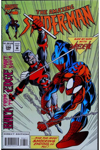 Couverture de AMAZING SPIDER-MAN (1963) #396 - par Mark Bagley - lecubeacomics.com