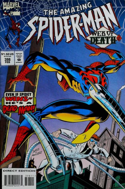 Couverture de AMAZING SPIDER-MAN (1963) #398 - par Mark Bagley - lecubeacomics.com