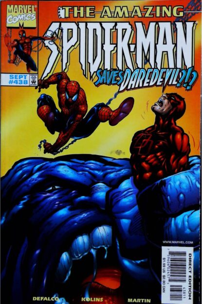 Couverture de AMAZING SPIDER-MAN (1963) #438 - par Scott Kolins - lecubeacomics.com