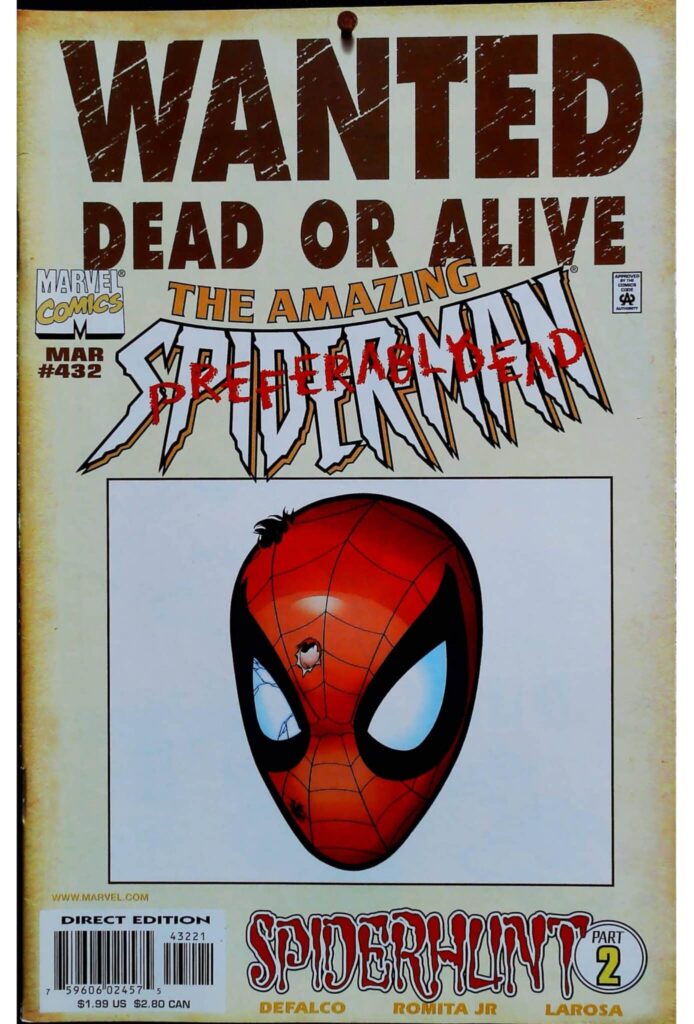 Amazing Spider-Man #432 Variant Cover, vue de l'exemplaire