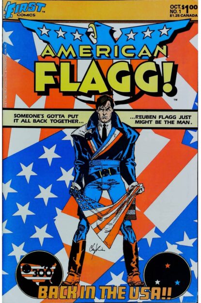 Couverture de AMERICAN FLAGG (1983) #1 - par Howard Chaykin - lecubeacomics.com