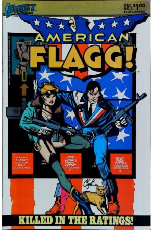 Couverture de AMERICAN FLAGG (1983) #3 - par Howard Chaykin - lecubeacomics.com