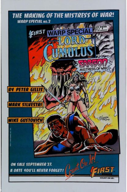 AMERICAN FLAGG (1983) #2 - First Comics - lecubeacomics.com Couverture de AMERICAN FLAGG (1983) #2 - par Howard Chaykin - lecubeacomics.com