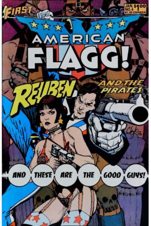 Couverture de AMERICAN FLAGG (1983) #4 - par Howard Chaykin - lecubeacomics.com