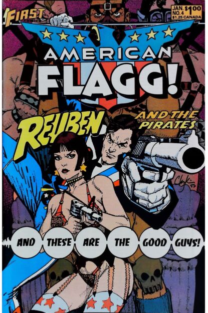Couverture de AMERICAN FLAGG (1983) #4 - par Howard Chaykin - lecubeacomics.com