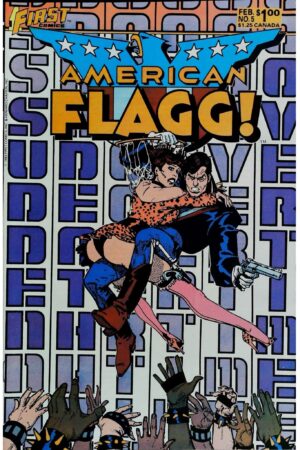 Couverture de AMERICAN FLAGG (1983) #5 - par Howard Chaykin - lecubeacomics.com