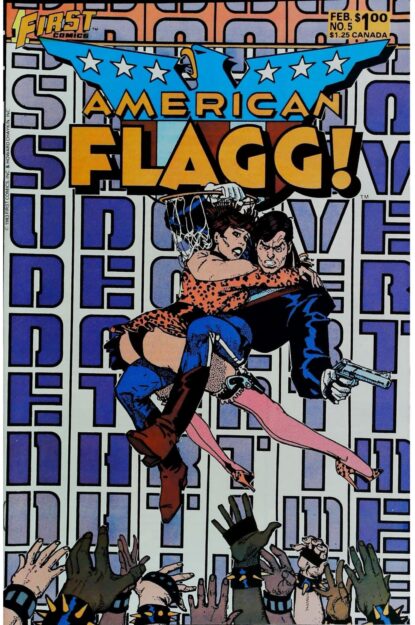 Couverture de AMERICAN FLAGG (1983) #5 - par Howard Chaykin - lecubeacomics.com