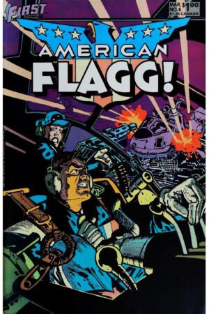 Couverture de AMERICAN FLAGG (1983) #6 - par Howard Chaykin - lecubeacomics.com