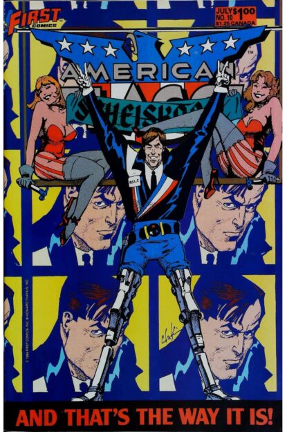 Couverture de AMERICAN FLAGG (1983) #10 - par Howard Chaykin - lecubeacomics.com