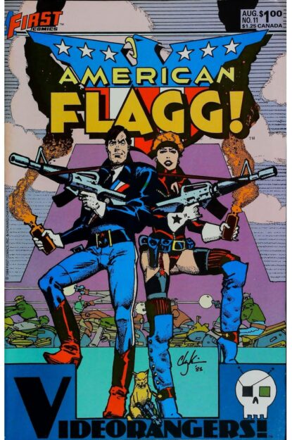 Couverture de AMERICAN FLAGG (1983) #11 - par Howard Chaykin - lecubeacomics.com
