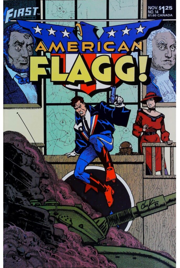 American Flagg #14, vue de l'exemplaire