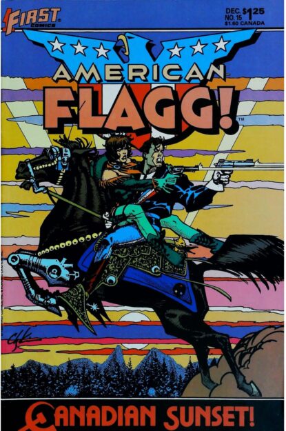 Couverture de AMERICAN FLAGG (1983) #15 - par Howard Chaykin - lecubeacomics.com