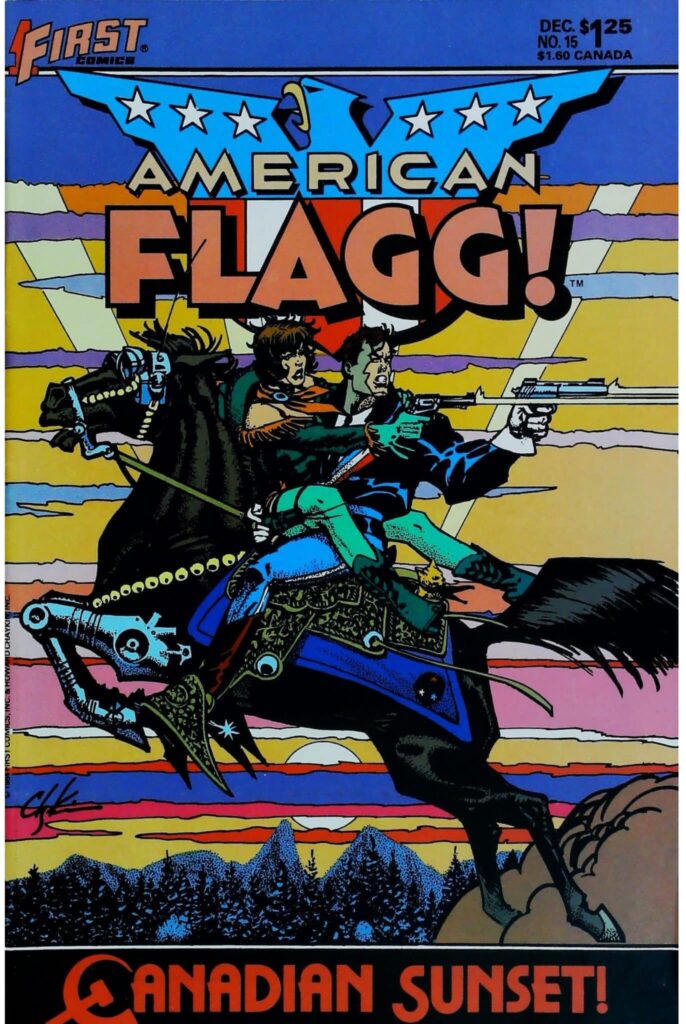 American Flagg #15, vue de l'exemplaire