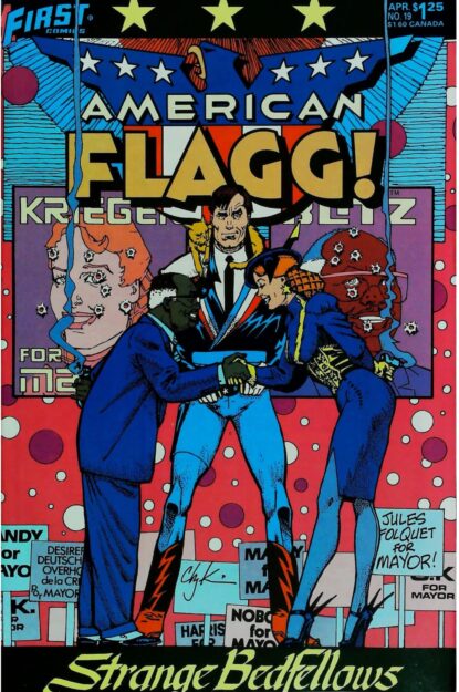 Couverture de AMERICAN FLAGG (1983) #19 - par Howard Chaykin - lecubeacomics.com