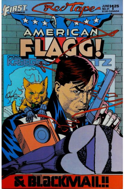 Couverture de AMERICAN FLAGG (1983) #21 - par Howard Chaykin - lecubeacomics.com