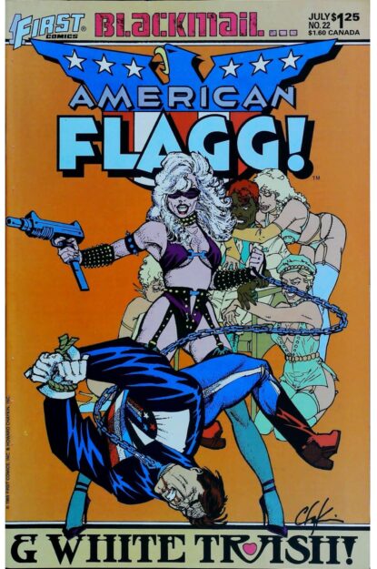 Couverture de AMERICAN FLAGG (1983) #22 - par Howard Chaykin - lecubeacomics.com