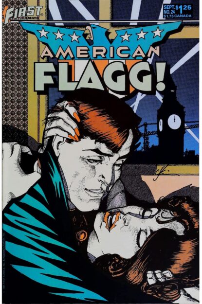 Couverture de AMERICAN FLAGG (1983) #24 - par Howard Chaykin - lecubeacomics.com