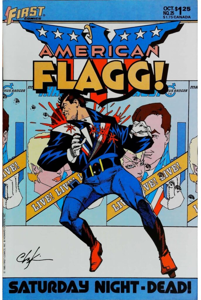 American Flagg #25, vue de l'exemplaire