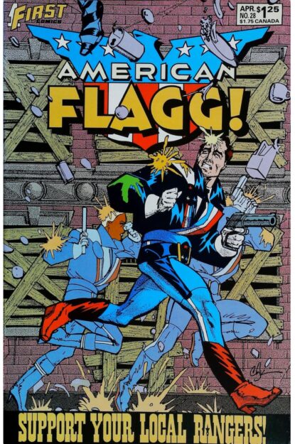 Couverture de AMERICAN FLAGG (1983) #28 - par Howard Chaykin - lecubeacomics.com