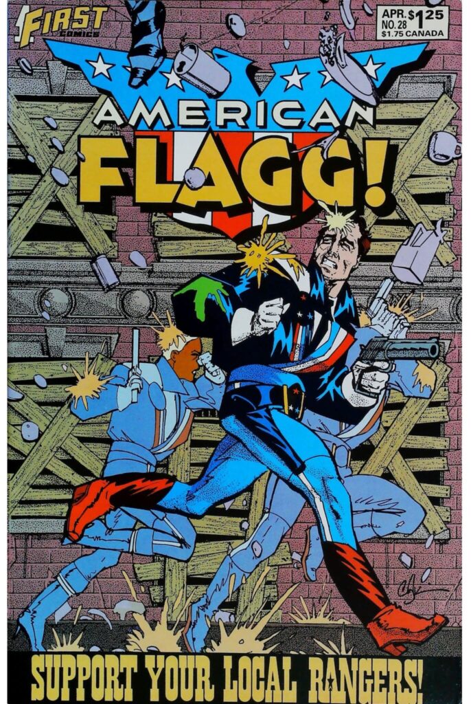 American Flagg #28, vue de l'exemplaire