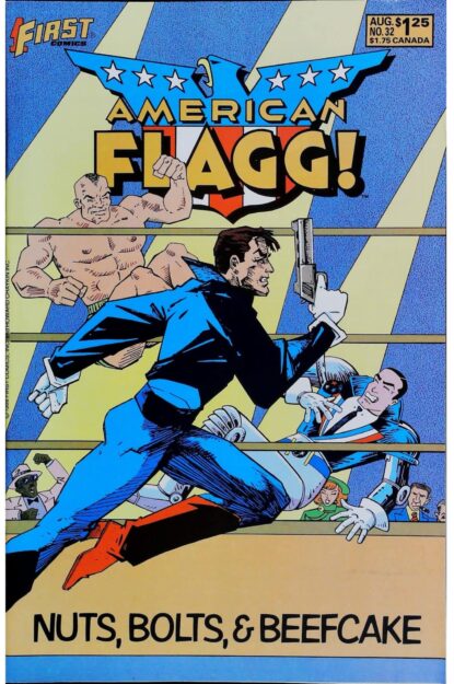 Couverture de AMERICAN FLAGG (1983) #32 - par Mark Badger - lecubeacomics.com
