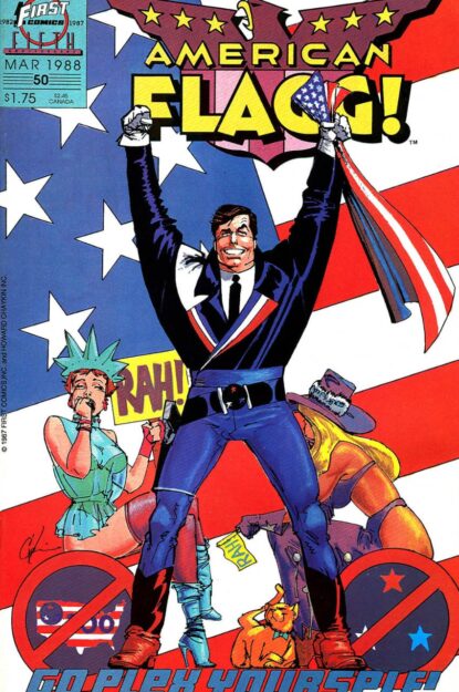 Couverture de AMERICAN FLAGG (1983) #50 - par Howard Chaykin - lecubeacomics.com
