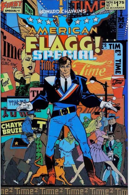 Couverture de AMERICAN FLAGG (1983) SPECIAL #1 - par Howard Chaykin - lecubeacomics.com