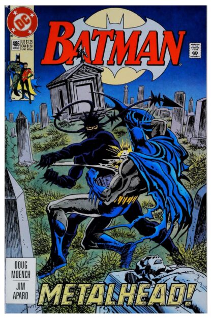 Couverture de BATMAN (1940) #486 - par Jim Aparo - lecubeacomics.com
