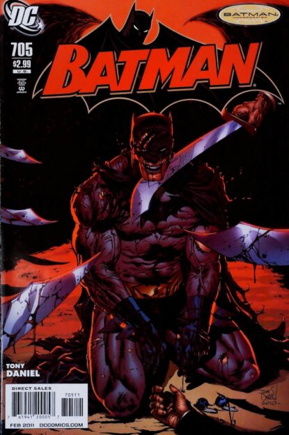 Couverture de BATMAN (1940) #705 - par Tony S. Daniel - lecubeacomics.com