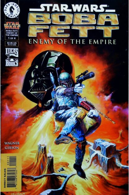 Couverture de STAR WARS : BOBA FETT - ENEMY OF THE EMPIRE (1999) #1-4 COMPLETE SET - par Ken Kelly - lecubeacomics.com