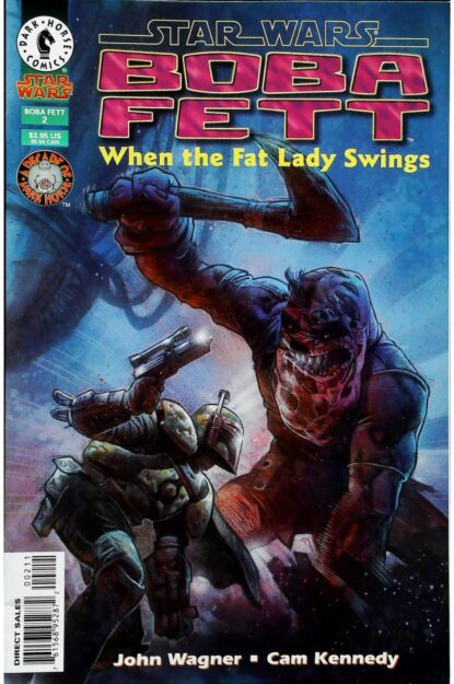 Couverture de STAR WARS : BOBA FETT - WHEN THE FAT LADY SWINGS (1995) #2 - par Cam Kennedy - lecubeacomics.com