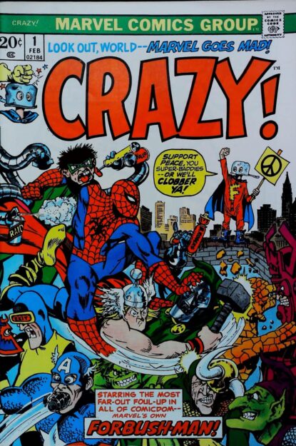 Couverture de CRAZY (1973) #1 - par Marie Severin - lecubeacomics.com