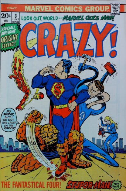 Couverture de CRAZY (1973) #3 - par Marie Severin - lecubeacomics.com