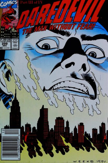 Couverture de DAREDEVIL (1964) #299 - par Lee Weeks - lecubeacomics.com