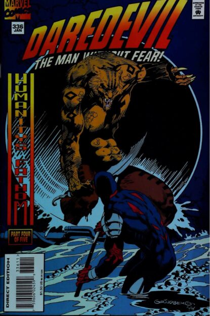 Couverture de DAREDEVIL (1964) #336 - par Mike Dringenberg - lecubeacomics.com