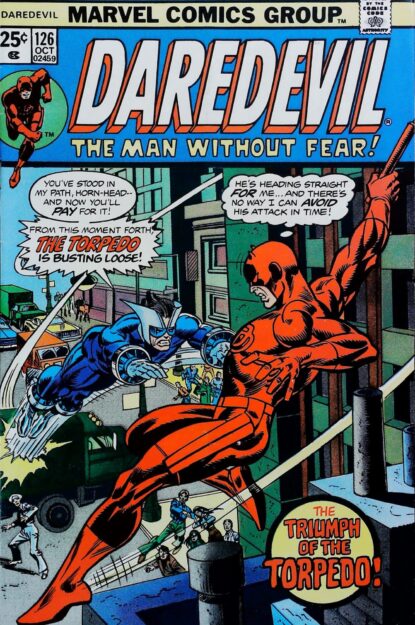 Couverture de DAREDEVIL (1964) #126 - par Frank Giacoia - lecubeacomics.com