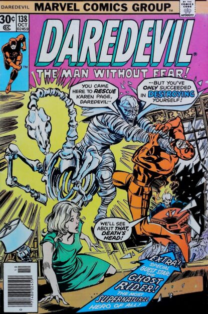 DAREDEVIL (1964) #138 - Marvel - lecubeacomics.com Couverture de DAREDEVIL (1964) #138 - par Gene Colan - lecubeacomics.com