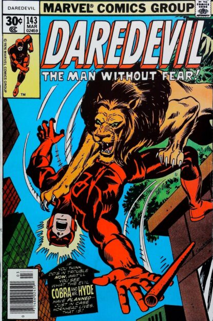 Couverture de DAREDEVIL (1964) #143 - par Dave Cockrum - lecubeacomics.com