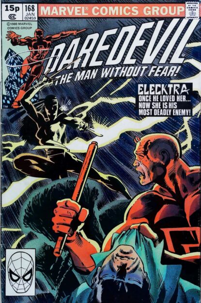 Couverture de DAREDEVIL (1964) #168 - par Frank Miller - lecubeacomics.com