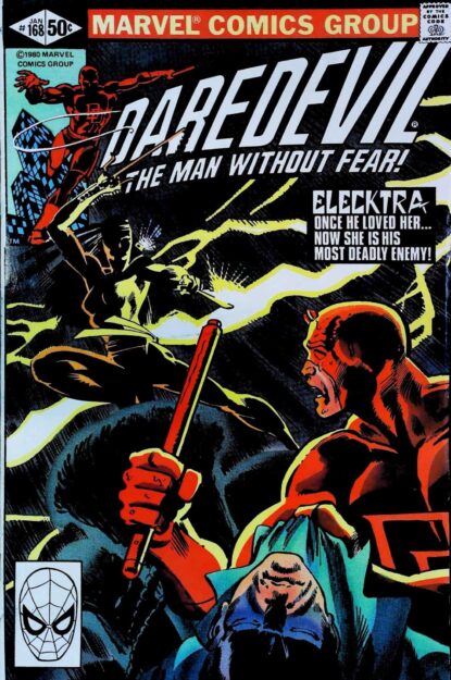 DAREDEVIL (1964) #168 - Marvel - lecubeacomics.com Couverture de DAREDEVIL (1964) #168 - par Frank Miller - lecubeacomics.com