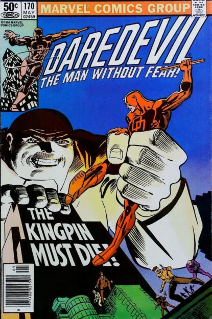 Couverture de DAREDEVIL (1964) #170 - par Frank Miller - lecubeacomics.com