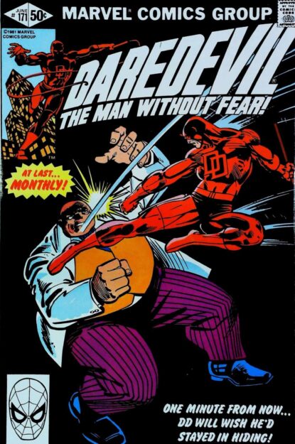 Couverture de DAREDEVIL (1964) #171 - par Frank Miller - lecubeacomics.com