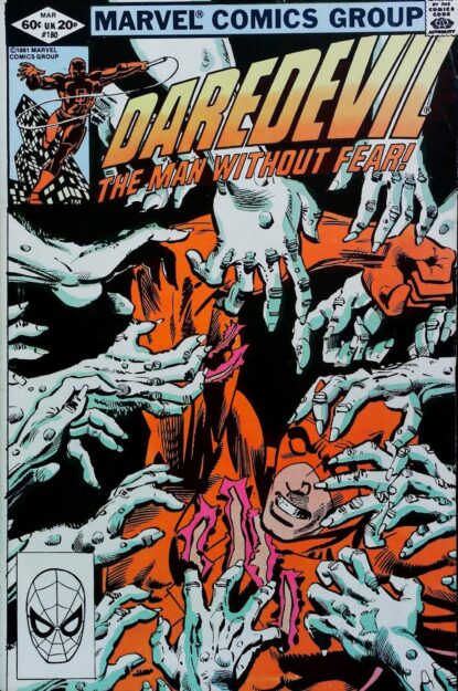 Couverture de DAREDEVIL (1964) #180 - par Frank Miller - lecubeacomics.com